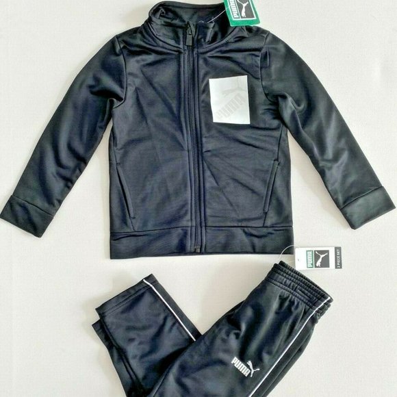 PUMA Track Jacket & Pants Set Black - Picture 1 of 2
